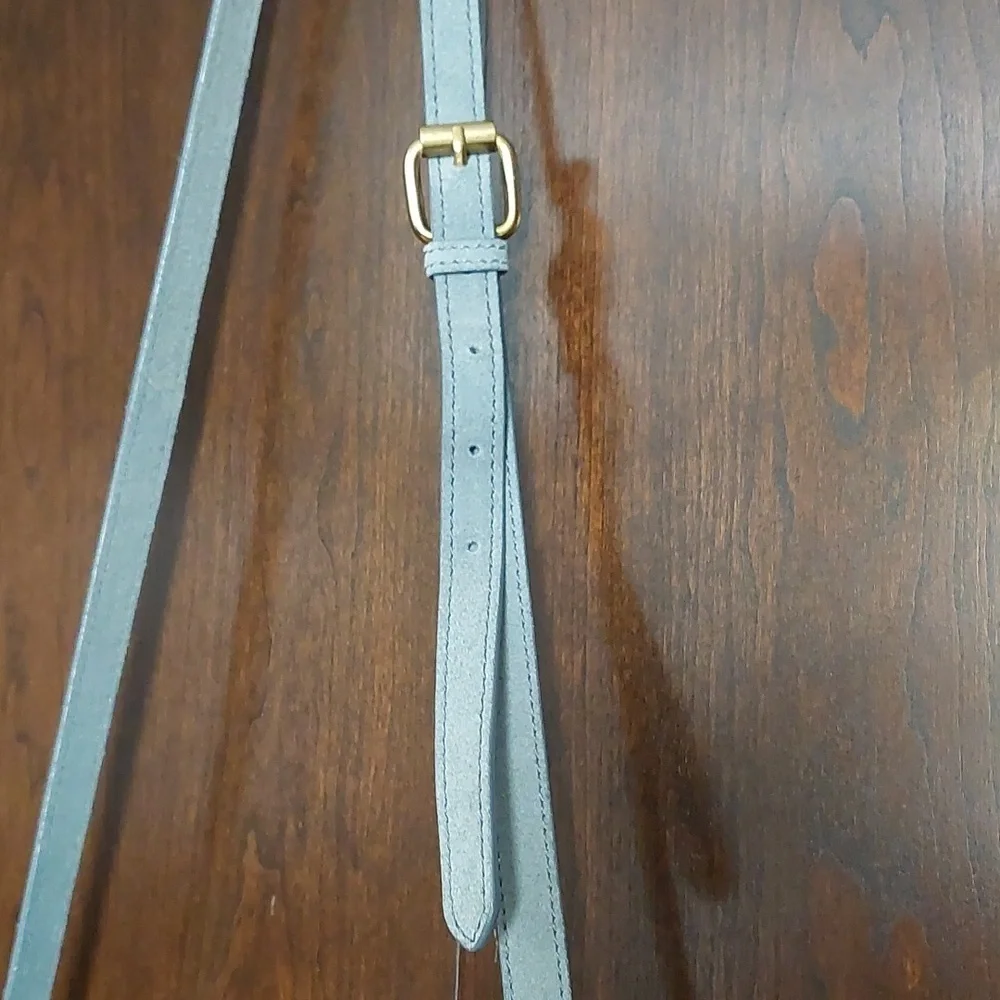 Acote suede grayish blue bag. - Picture 5 of 11